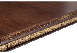 Деревянный стол Кантри 160(200-240)х107х78 орех с золотой патиной