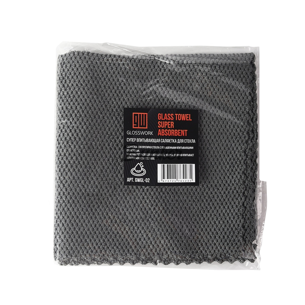 Салфетка для стекол супер впитывающая 40х40см GlossWork