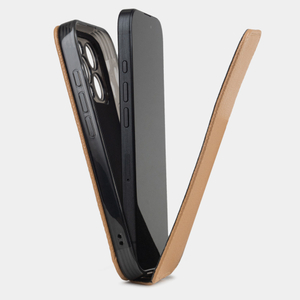 Чехол iPhone 16 Pro натуральная кожа сафьяно, цвета кэмел