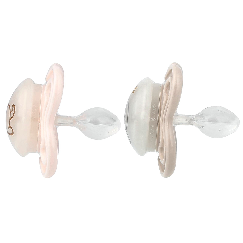 MAM, Supreme Night, ночная пустышка, для детей 0–6 месяцев, розовая и серая, 2 шт.