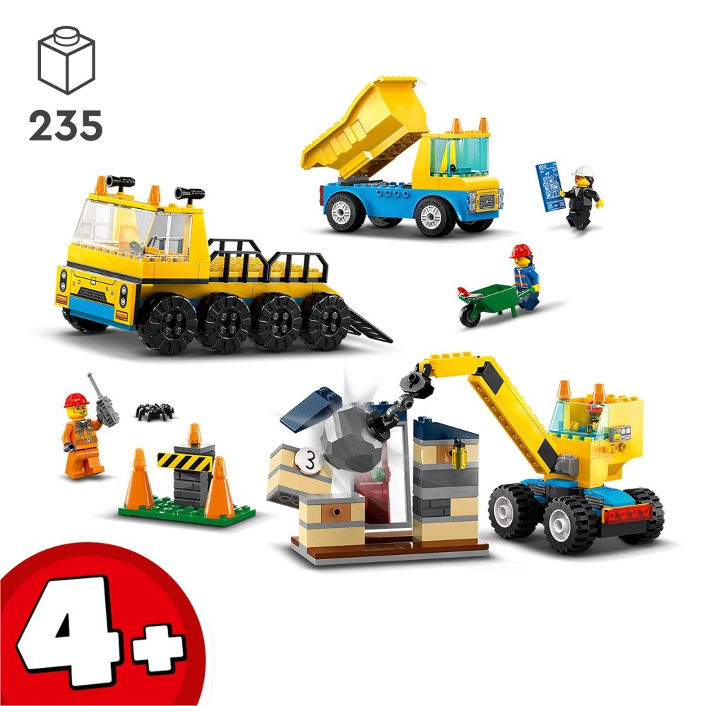 LEGO City — Грузовики и кран с шаром для сноса 60391