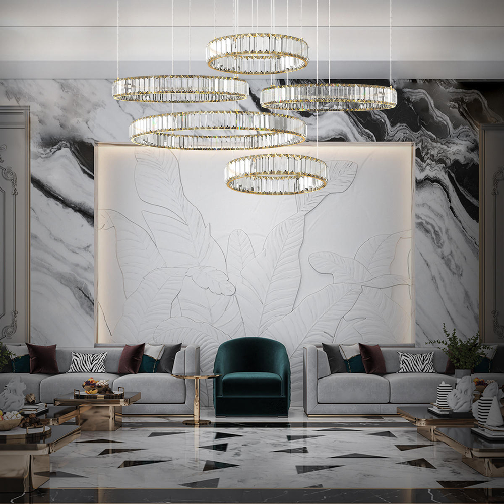 10135/5 Gold Подвесной светильник LOFT IT Crystal ring