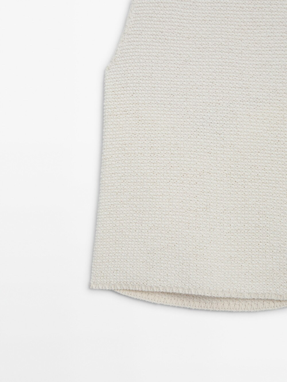 Massimo Dutti Топ с горловиной халтер и глубоким вырезом на спине, натуральный, кремовый