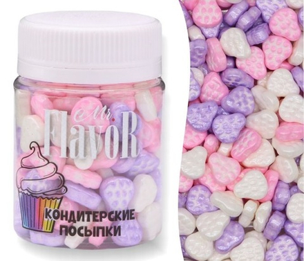 Посыпка Mr.FlavoR "Клубнички перламутровые цветные", 50 гр