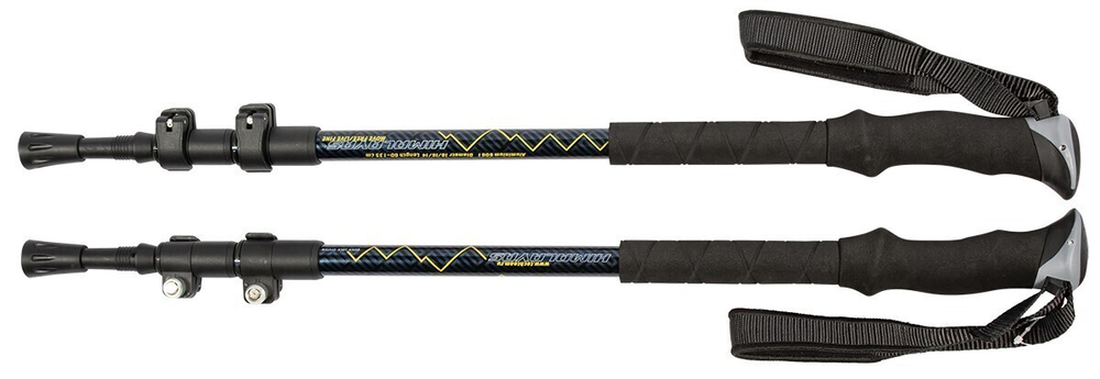 Палки для скандинавской ходьбы треккинговые Tech Team Himalayas Blue 115-135 см., трехсекционные телескопические алюминиевые