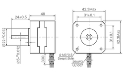 Шаговый двигатель Nema 17HS8401