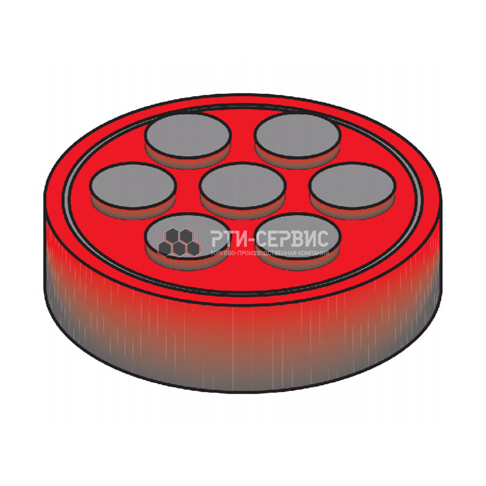 Резиновая накладка (РТИ-СЕРВИС 1007) для подъемников ЗАО "ДАРЗ"