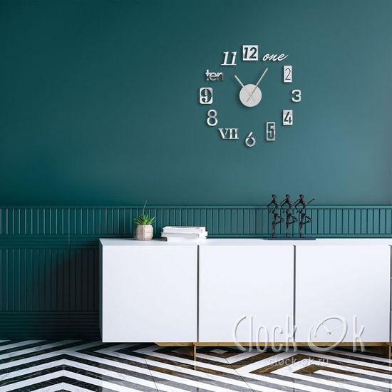 Настенные 3D часы Number