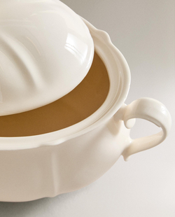 Zara Home блюдо сервировочное из фаянса, цвет бежевый, 35.5 см