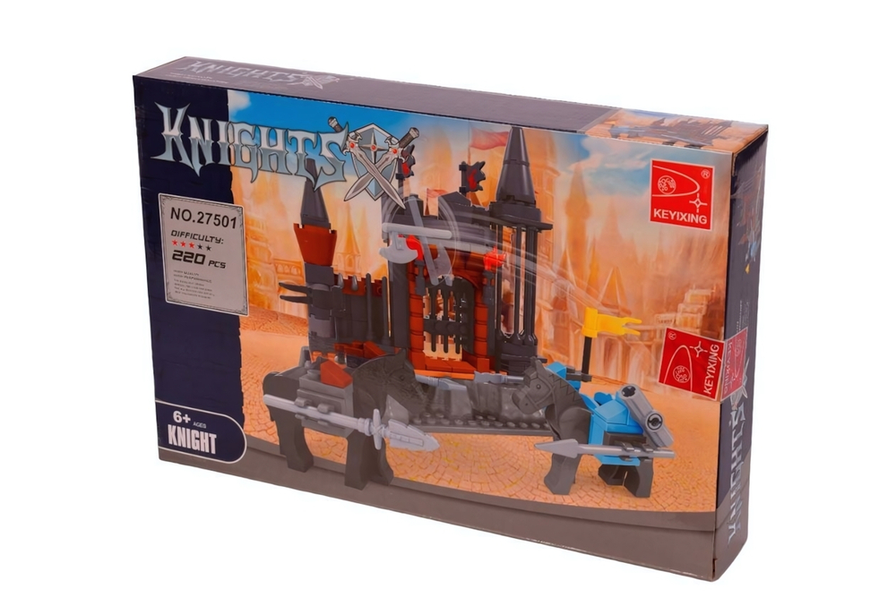 Конструктор блочный Аусини Замки, 220эл. коробка 27501