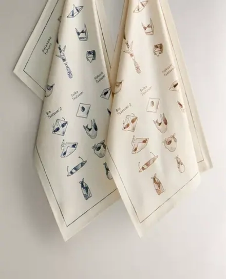 ZARA HOME КУХОННОЕ ПОЛОТЕНЦЕ С ПРИНТОМ (НАБОР ИЗ 2 ШТ.), БЕЛЫЙ