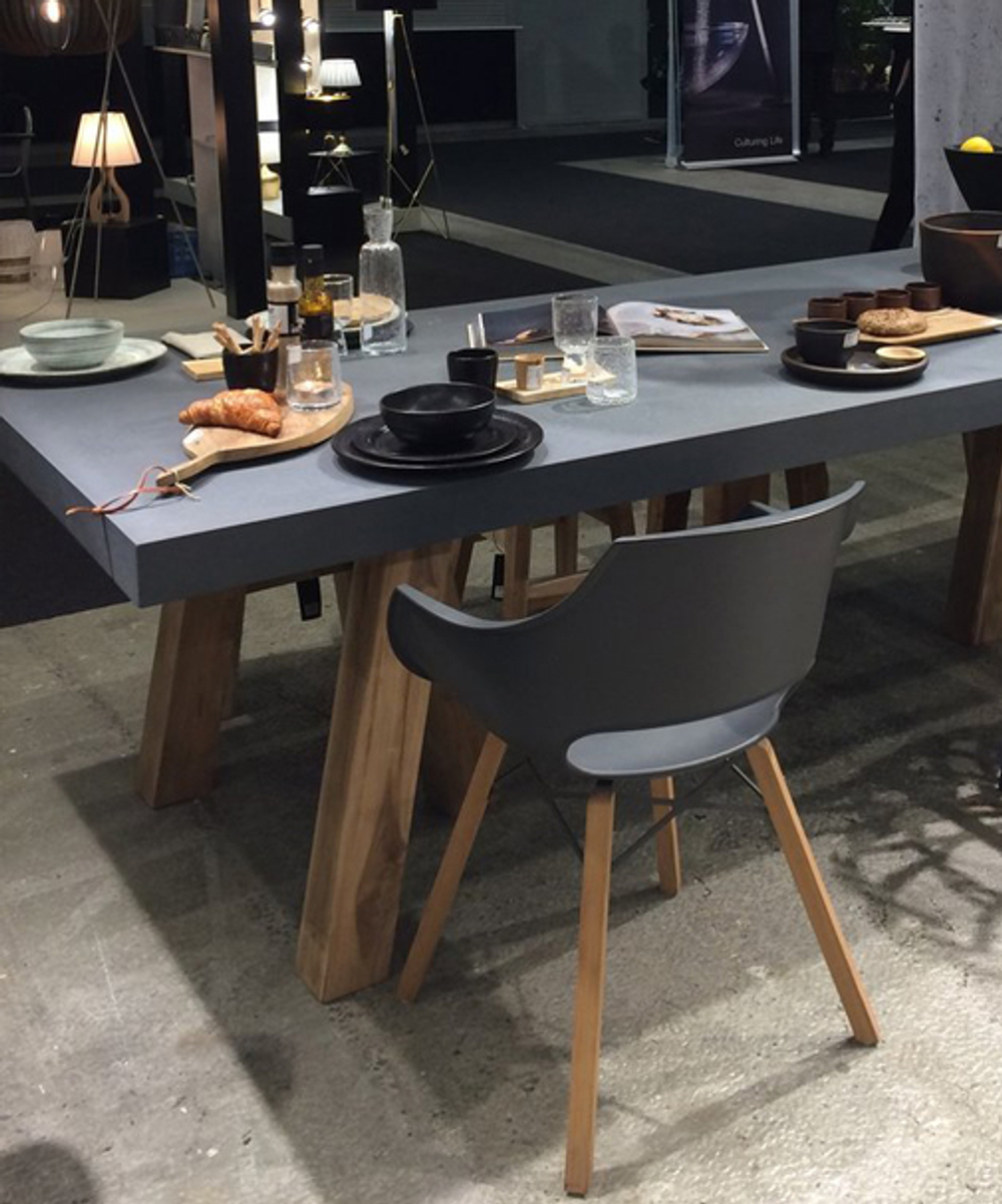 Кресло пластиковое Papatya Opal Wox Pro Iroko, натуральный, антрацит