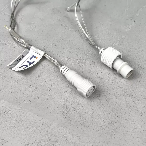 Светодиодная бахрома 3,1*0,5 м., 150 желтых LED ламп, прозрачный провод ПВХ, LTC (PIL150-10-2Y)