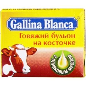 КУБИКИ GALLINA BLANCA ГОВЯЖИЙ НА КОСТОЧКЕ 10ГР
