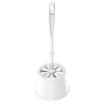 Ерш с низкой открытой подставкой «Azur» мини белый с черной щетиной