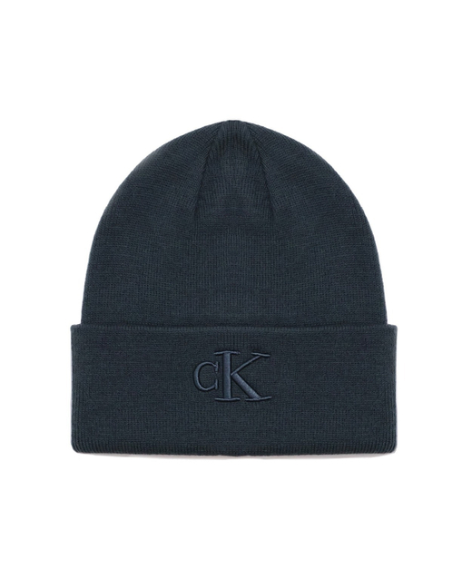 Шапка Calvin Klein Monogram Logo Beanie Blue Lake