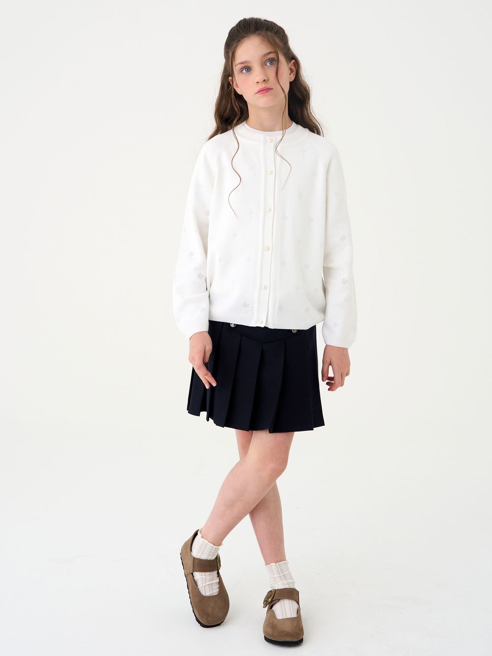 Кардиган для девочки AT1383 белый