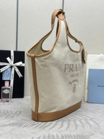 Prada Large Linen Tote Bag 37 cm