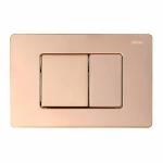 Унитаз подвесной Abber Bequem AC1100T-AC0105-AC0120RG белый, безободковый, с инсталляцией, с крышкой микролифт, слив-торнадо, с кнопкой золото матовое