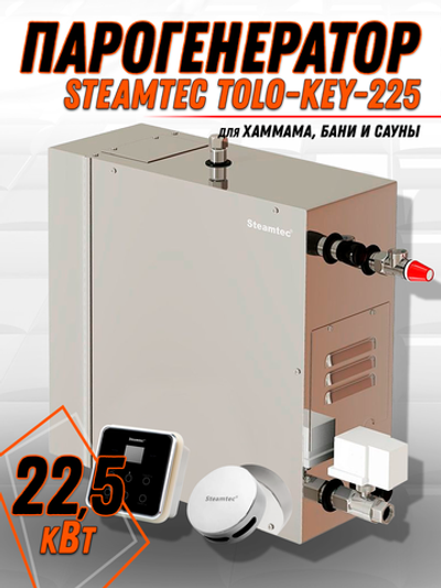 Steamtec TOLO KEY 225 - 22,5 кВт (ВЛАГОСТОЙКИЙ модуль управления), парогенератор для хамама и турецкой бани