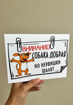 Табличка на дом Осторожно злая собака