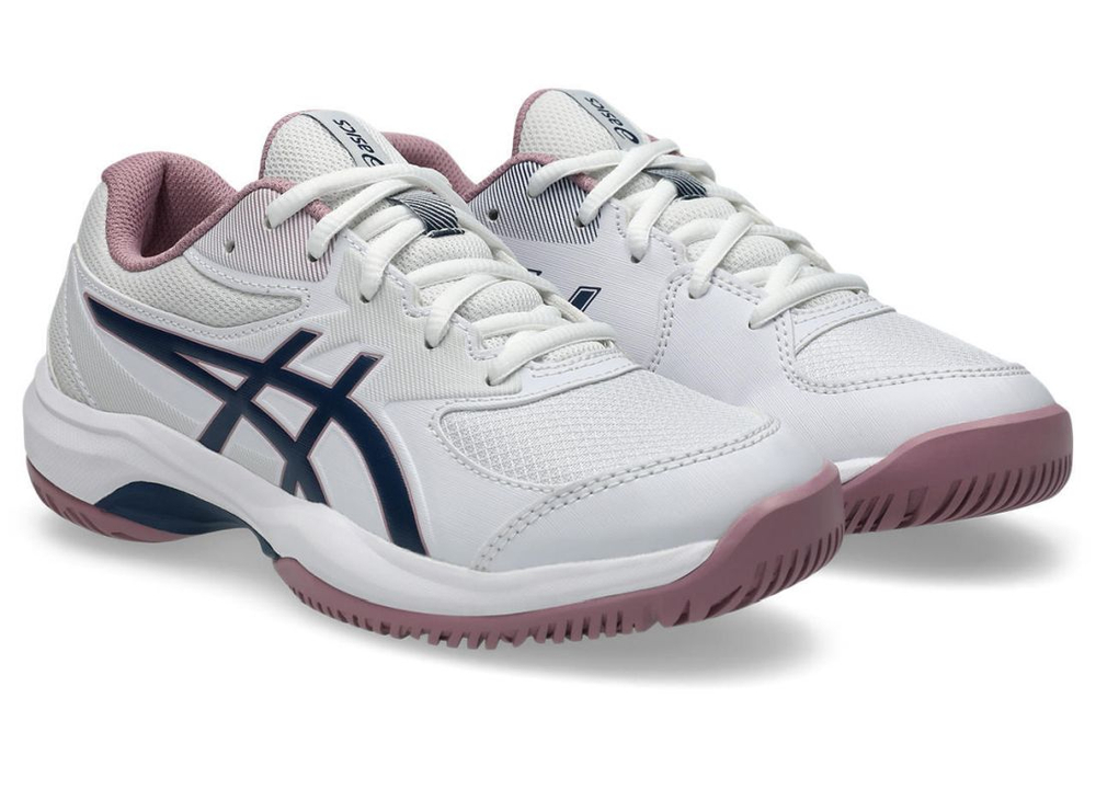 Детские теннисные кроссовки Asics Gel-Game GS - white/independence blue