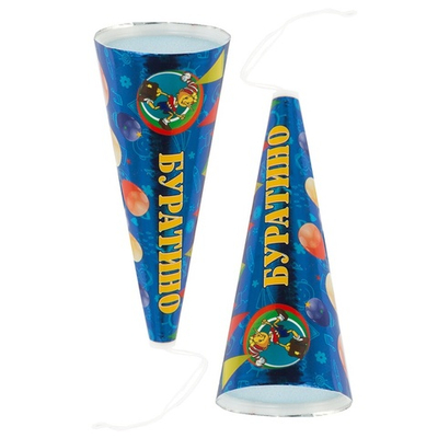 Хлопушка-конус «Буратино. Круги», 12 см