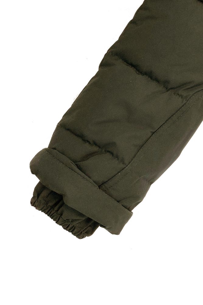 Темно-оливковая куртка PULKA, био-пух 270 гр.