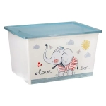 Ящик для игрушек ДЕКО 50 л 530*370*300мм Слоник (комплект 5 шт)