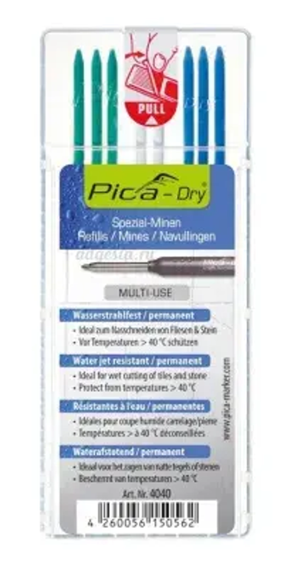 PICA-MARKER 4040/SB К-т грифелей для карандаша Pica-Dry