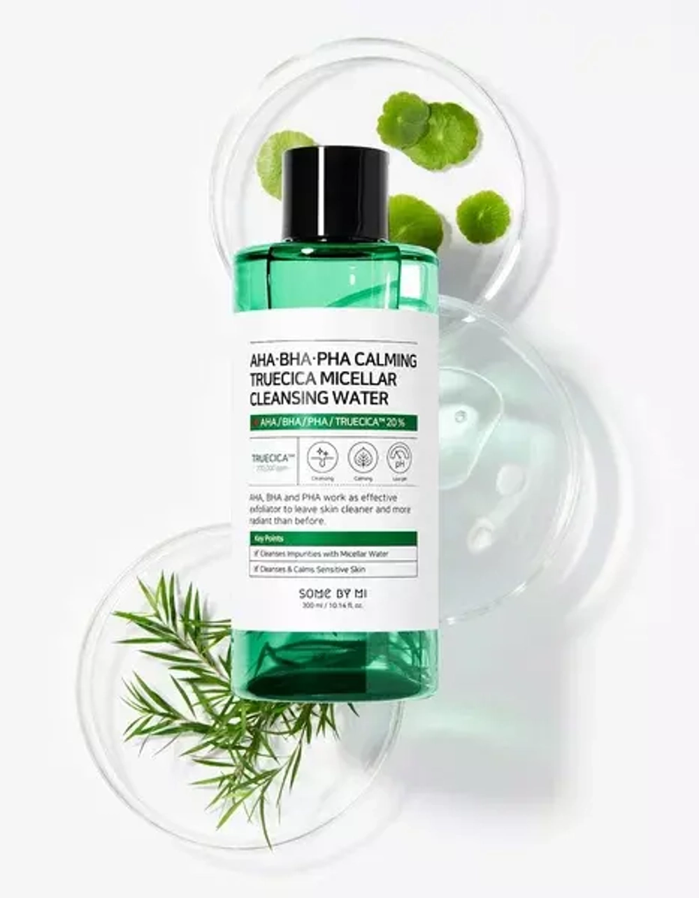 SOME BY MI Успокаивающая мицеллярная вода с кислотами AHA-BHA-PHA -  Calming Truecica Micellar Cleansing Water ,300мл