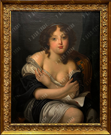 Неизвестный художник. Девушка с письмом. Холст, масло. Европа. XIX в.