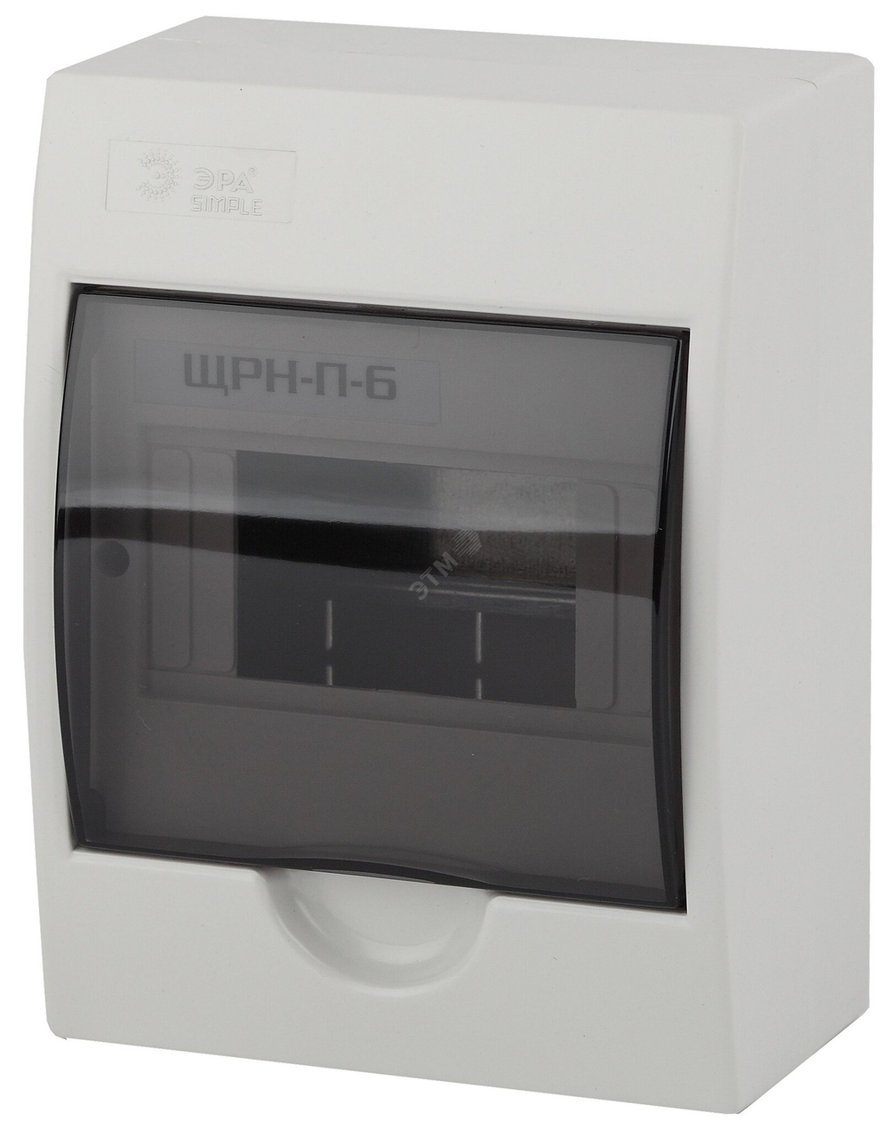 ЩРН-П-06 IP41 ЭРА SIMPLE прозрачная крышка белый Корпус пластиковый навесной Б0041522
