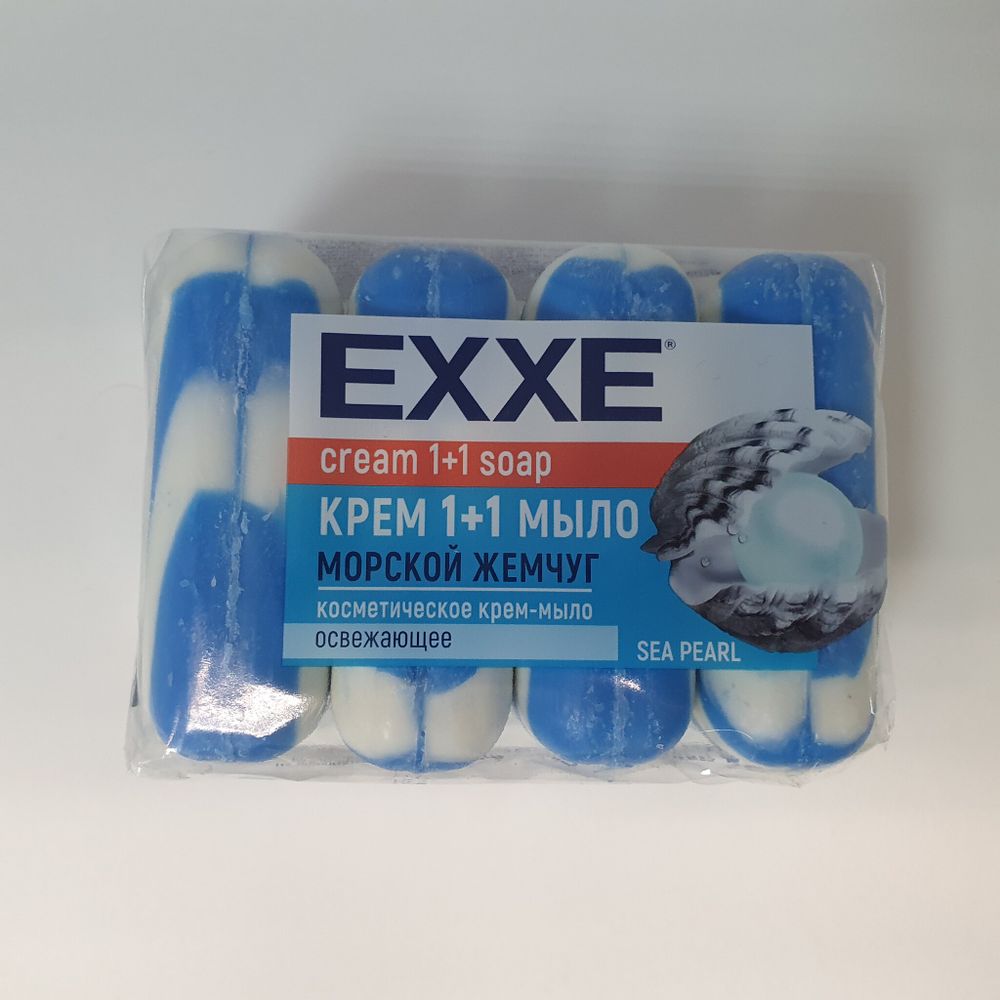 Мыло-крем Exxe морской жемчуг 4шт*90гр