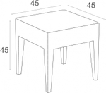 Комплект пластиковой мебели Siesta Contract Miami Ibiza, коричневый