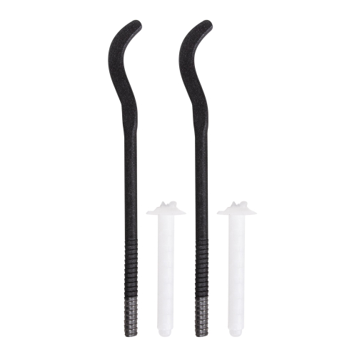 Комплект плоских кронштейнов с дюбелями 7,2х170мм, черные