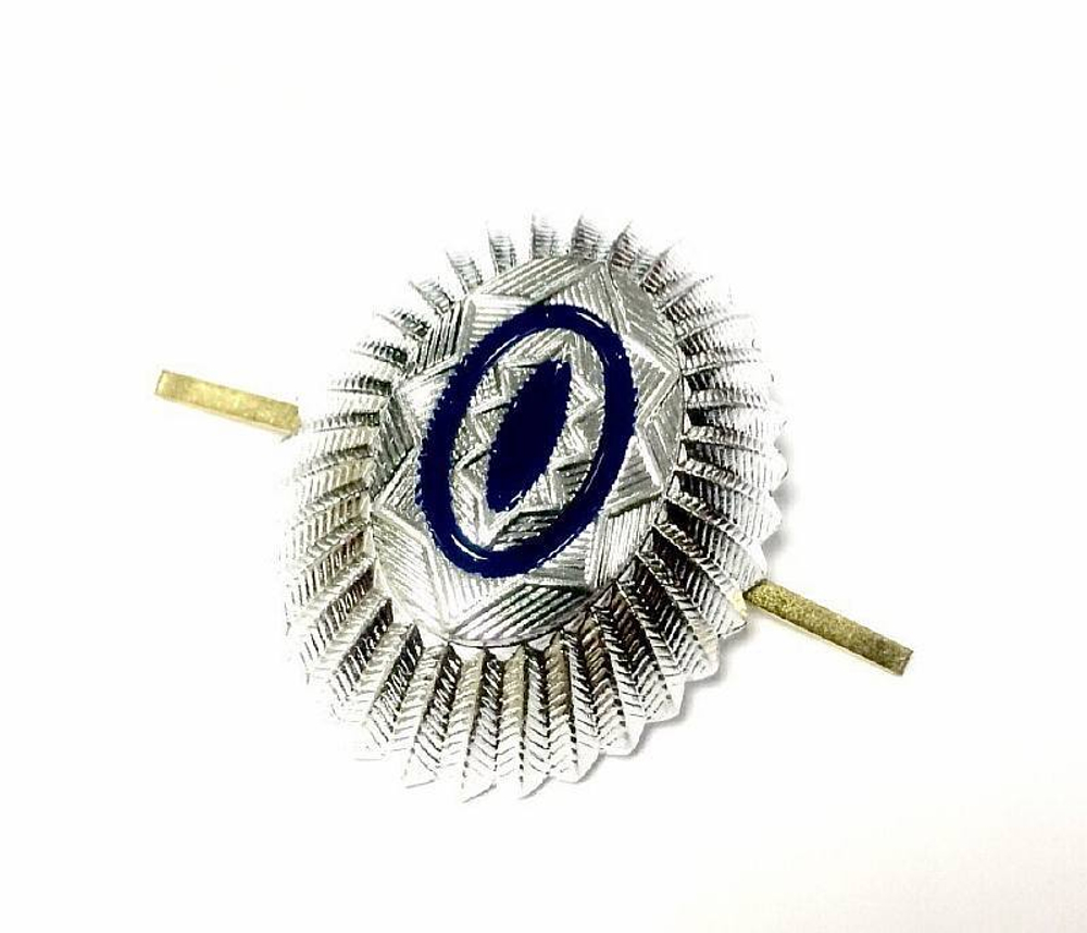 Кокарда Казачество подъесаул (серебряная с голубым)