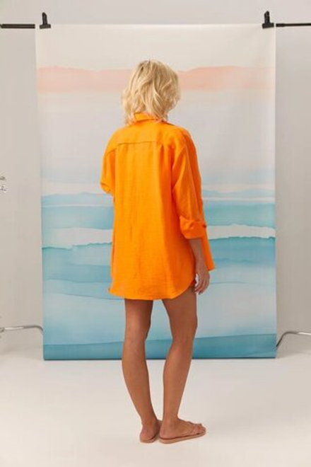 Рубашка лен "Апероль"