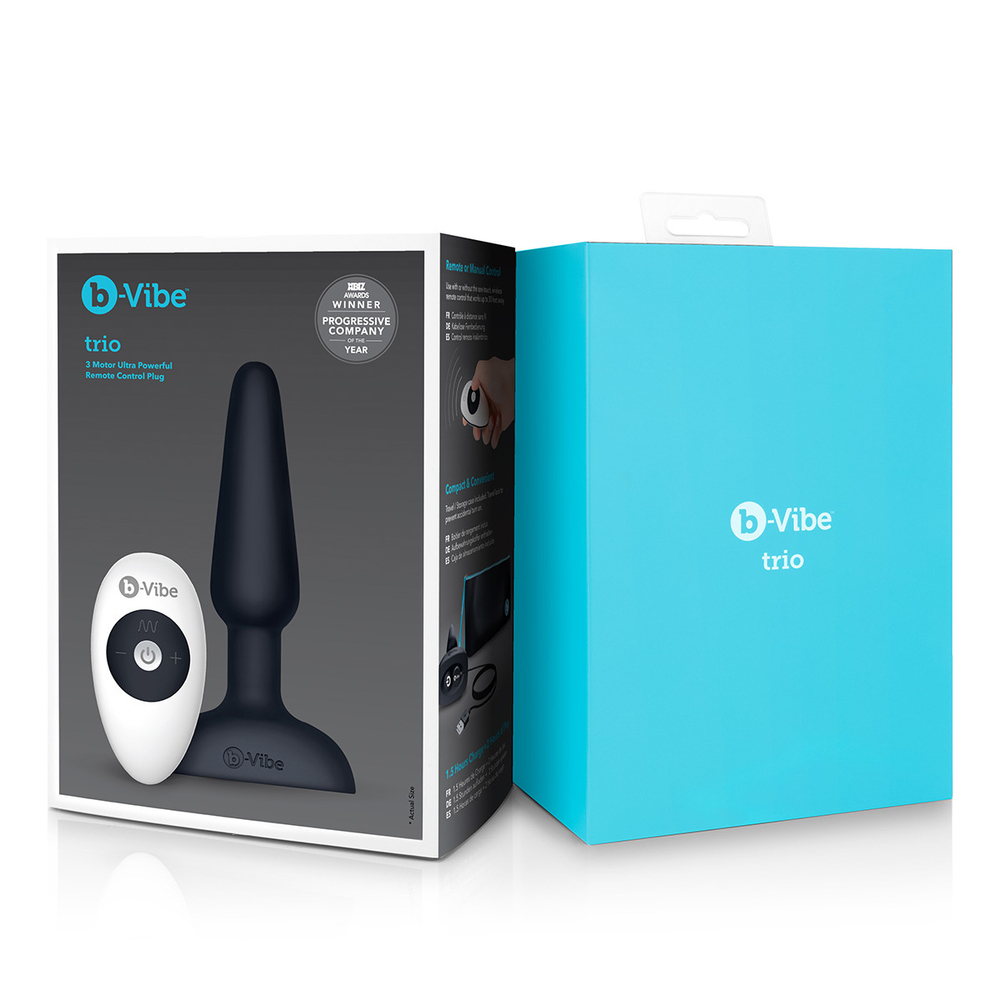 b-Vibe Trio Plug - Анальная пробка с 3 моторами