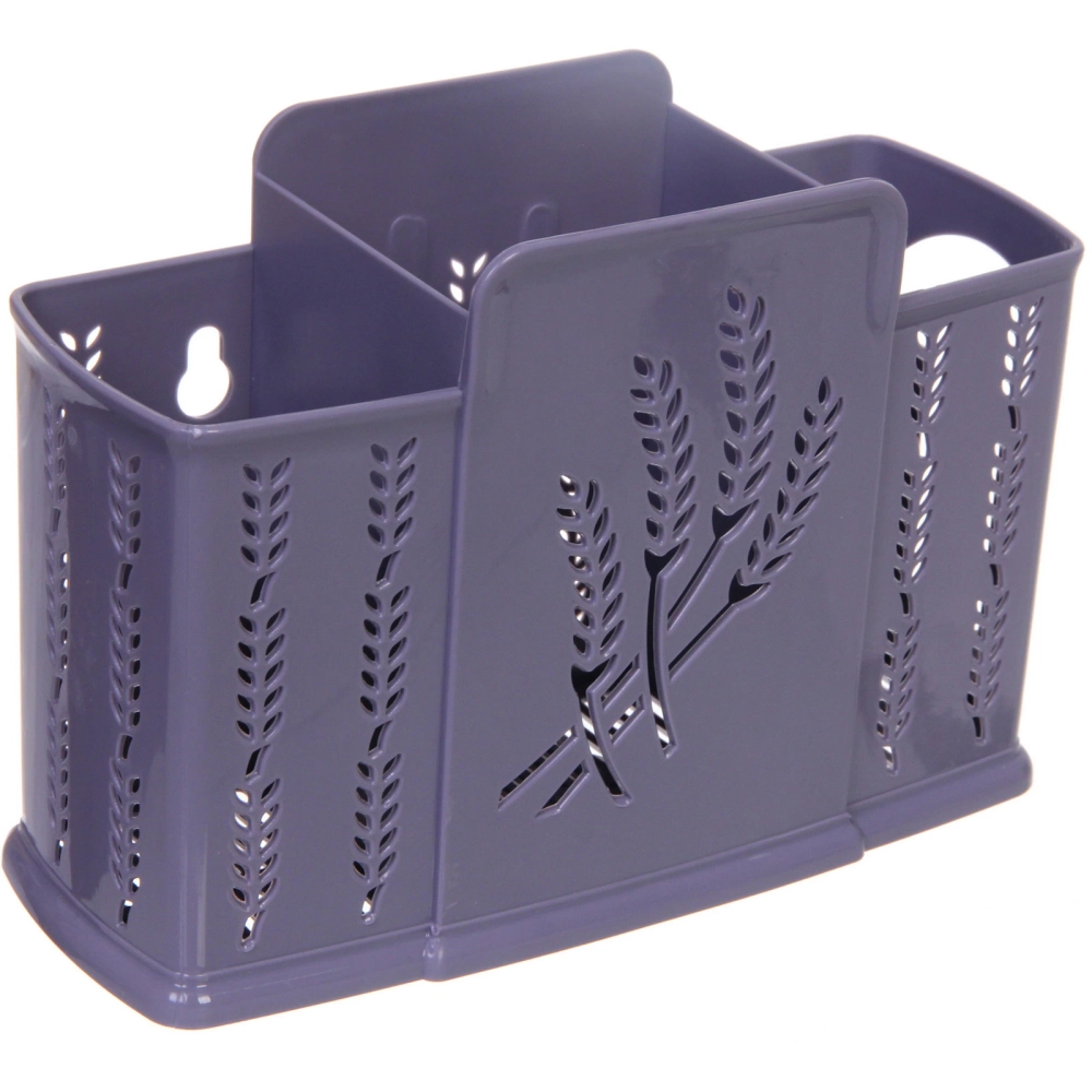 Подставка для столовых приборов пластиковая «Колосок» 19*13*7см 3секции