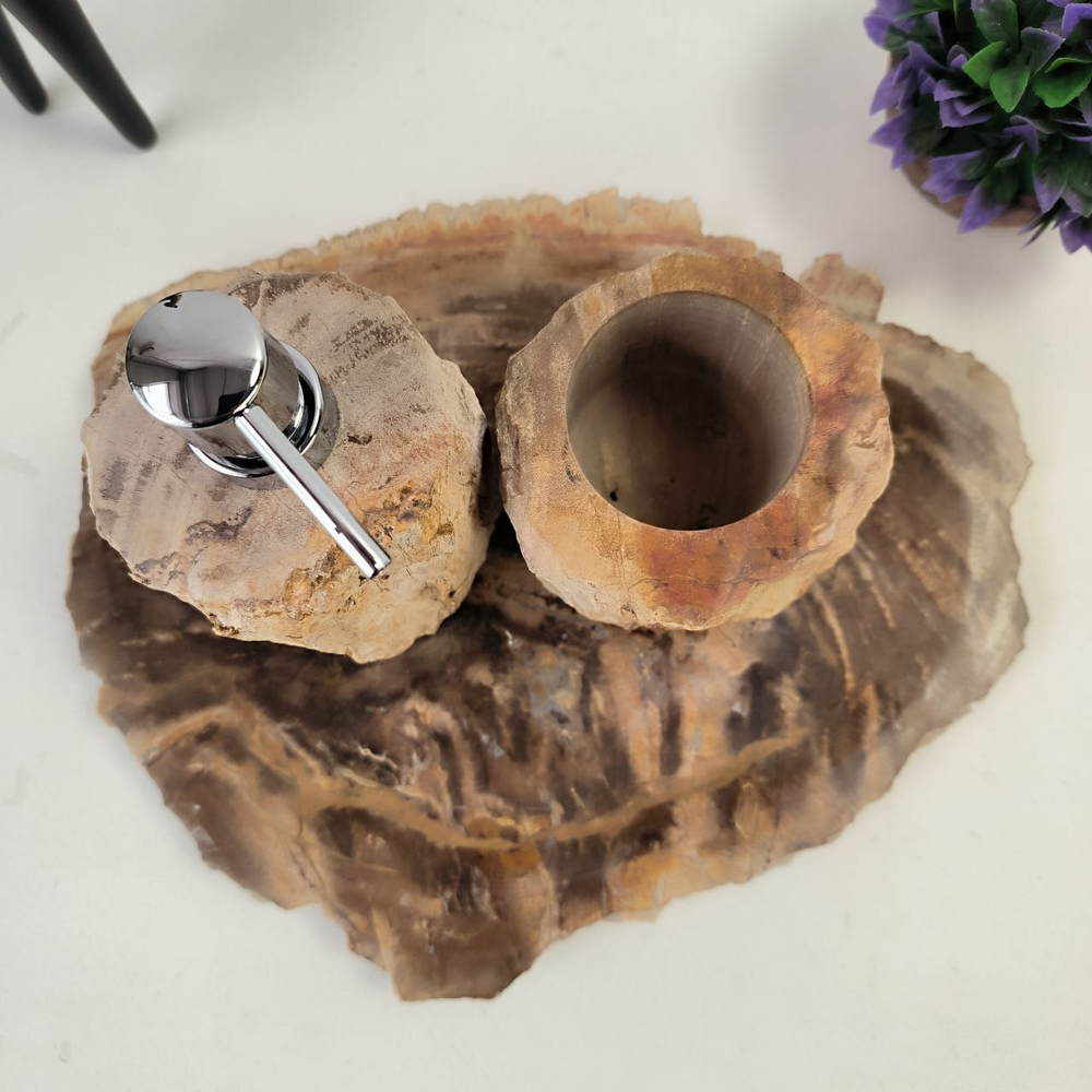 Набор из окаменелого дерева 3 предм Fossil Set NF-62865 поднос 30см*40см