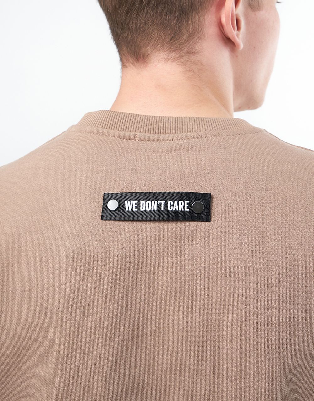 Толстовка We Don’t Care Basic Logo Sweatshirt Beige