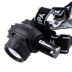 Фонарь налобный светодиодный ЭРА GB-410 на батарейках 3хААА, 3 режима, черный, IP44