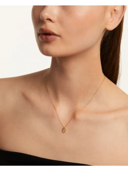 Колье Мини-Буква V серебро 925 пробы покрытое золотом