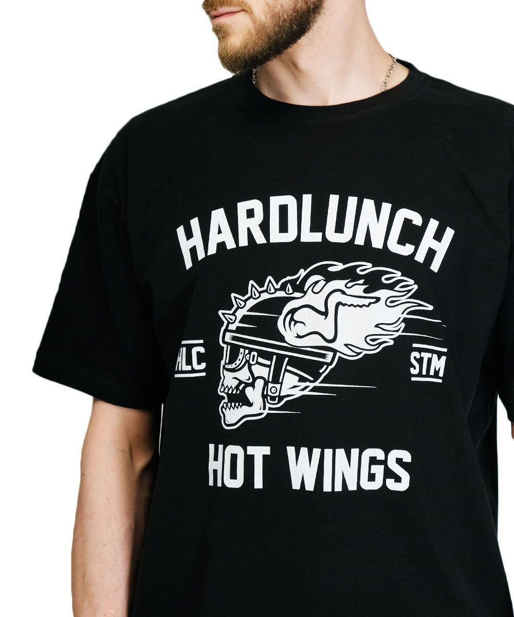 Футболка Hardlunch оверсайз Hot wings черная