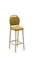 Полубарный стул Helda из горчичного шенилла и массива дуба FSC 65 см