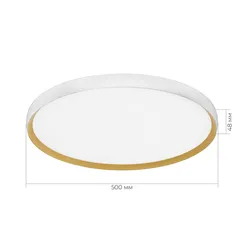 SLE1810-502-01 Светильник потолочный Белый, Золотистый/белая LED 1*42W 4000K HELST