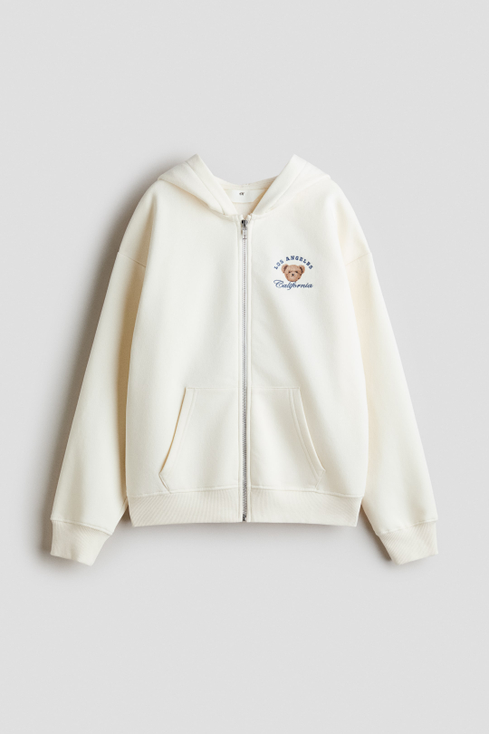 H&M Толстовка с принтом, кремовый