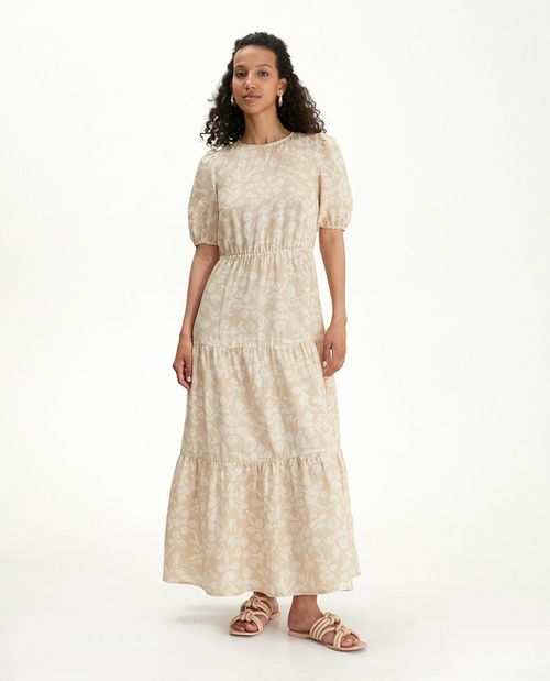 Платье с открытой спиной с этническим принтом