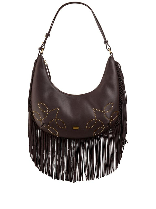 Marc Cain Сумка хобо из кожи с бахромой
